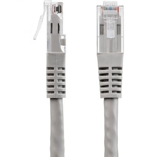 StarTech.com 1ft CAT6 Ethernet Cable   Gray Molded Gigabit   100W PoE UTP 650MHz   Category 6 Patch Cord UL Certified Wiring/TIA Alternate-Image2/500