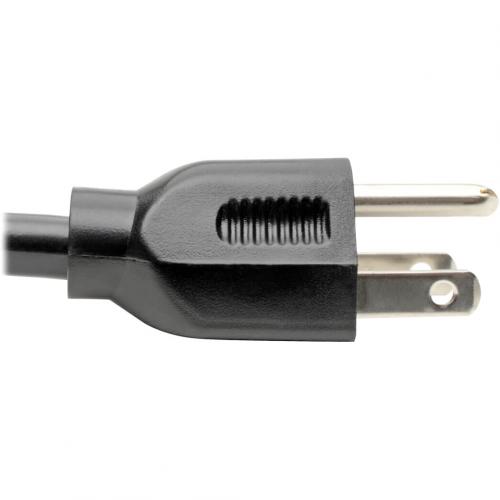 Eaton Tripp Lite Series Heavy Duty Power Extension Cable, NEMA L5 15R To NEMA 5 15P   15A, 120V, 14 AWG, 1 Ft. (0.31 M), Black Alternate-Image2/500