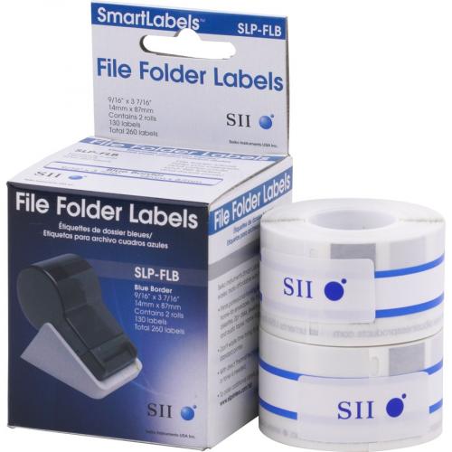 Seiko SLP FLB White/Blue File Folder Labels Alternate-Image2/500