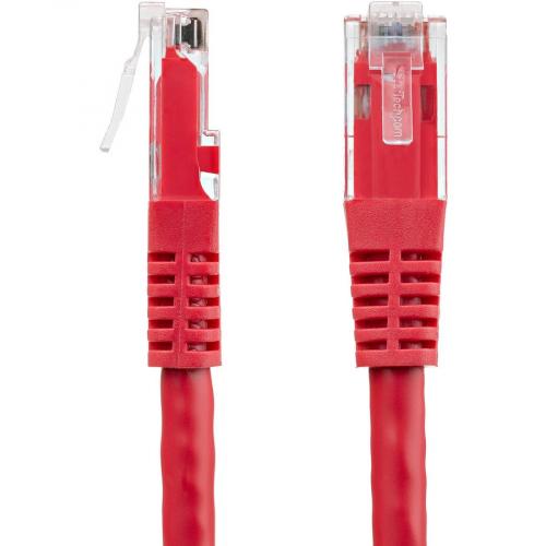 StarTech.com 15ft CAT6 Ethernet Cable   Red Molded Gigabit   100W PoE UTP 650MHz   Category 6 Patch Cord UL Certified Wiring/TIA Alternate-Image2/500