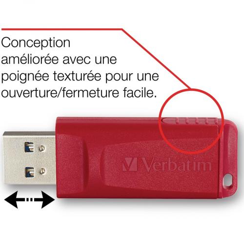64GB Store 'n' Go&reg; USB Flash Drive   Red Alternate-Image2/500