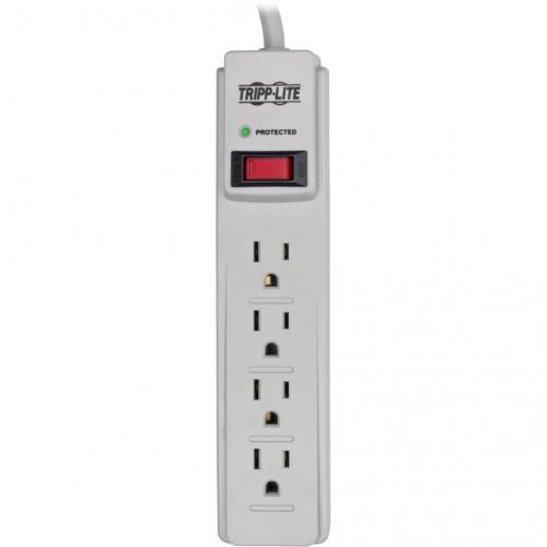 Tripp Lite By Eaton Protect It! 4 Outlet Home Computer Surge Protector Strip, 4 Ft. (1.22 M) Cord, 450 Joules Alternate-Image2/500
