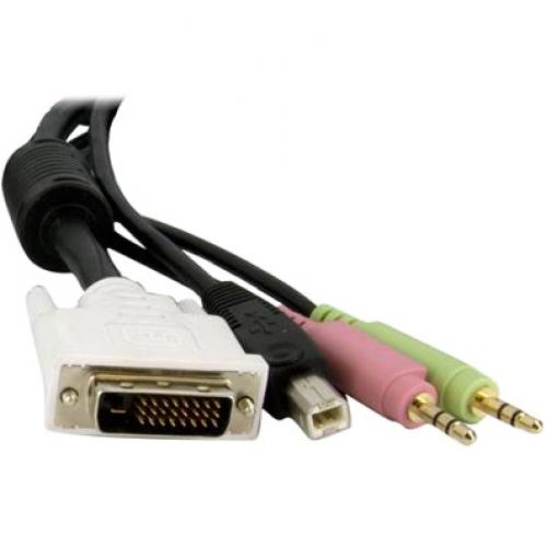 StarTech.com 6 Ft 4 In 1 USB DVI KVM Switch Cable With Audio Alternate-Image2/500