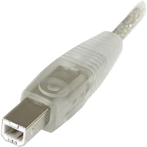 StarTech.com   Transparent USB 2.0 Cable   4 Pin USB Type A (M)   4 Pin USB Type B (M)   ( USB / Hi Speed USB )   15 Ft Alternate-Image2/500