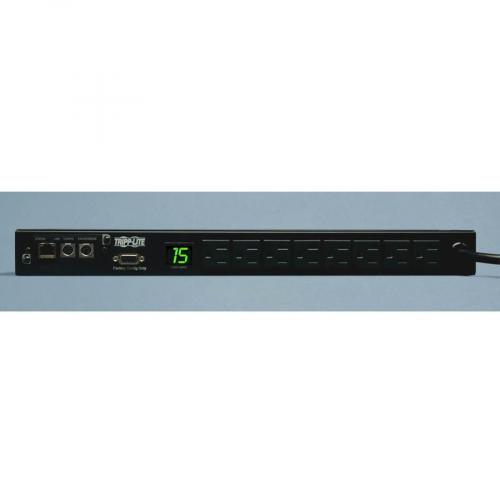 Tripp Lite By Eaton 1.4kW Single Phase Monitored PDU With LX Platform Interface, 120V Outlets (8 5 15R), 5 15P, 12 Ft. (3.66 M) Cord, 1U Rack Mount, TAA Alternate-Image2/500