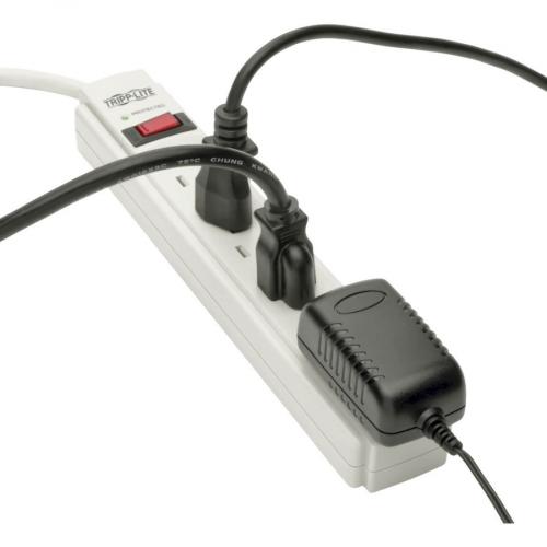 Eaton Tripp Lite Series Protect It! 6 Outlet Surge Protector, 6 Ft. Cord, 790 Joules, Diagnostic LED, Light Gray Housing Alternate-Image2/500