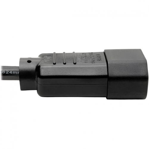 Eaton Tripp Lite Series PDU Power Cord, C13 To C14   10A, 250V, 18 AWG, 4 Ft. (1.22 M), Black Alternate-Image2/500