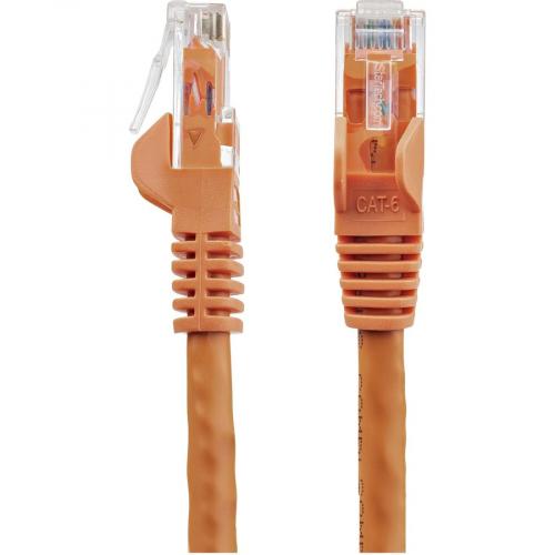 StarTech.com 10ft CAT6 Ethernet Cable   Orange Snagless Gigabit   100W PoE UTP 650MHz Category 6 Patch Cord UL Certified Wiring/TIA Alternate-Image2/500