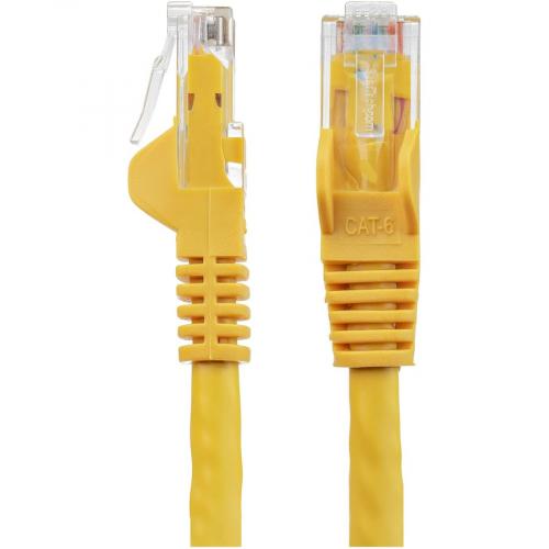 StarTech.com 10ft CAT6 Ethernet Cable   Yellow Snagless Gigabit   100W PoE UTP 650MHz Category 6 Patch Cord UL Certified Wiring/TIA Alternate-Image2/500