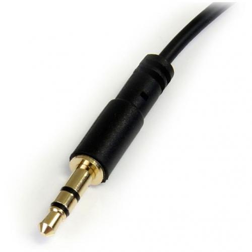 StarTech.com 3 Ft Slim 3.5mm To Right Angle Stereo Audio Cable   M/M Alternate-Image2/500