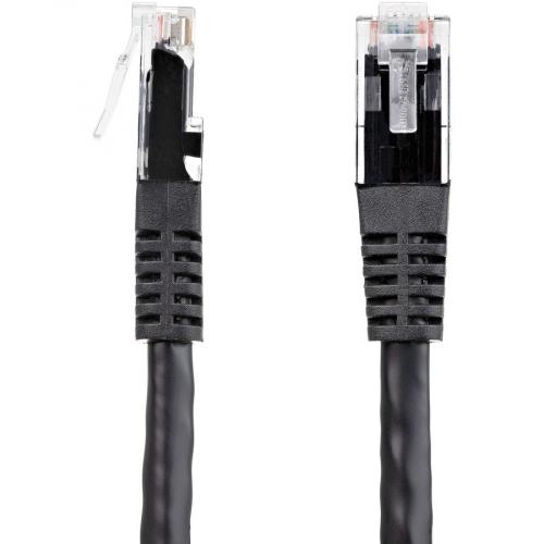 StarTech.com 25ft CAT6 Ethernet Cable   Black Molded Gigabit   100W PoE UTP 650MHz   Category 6 Patch Cord UL Certified Wiring/TIA Alternate-Image2/500