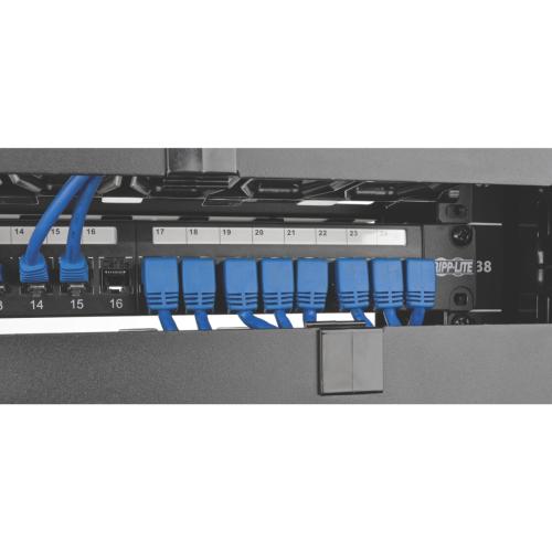 Eaton Tripp Lite Series Down Angle Cat6 Gigabit Molded UTP Ethernet Cable (RJ45 Right Angle Down M To RJ45 M), Blue, 5 Ft. (1.52 M) Alternate-Image2/500