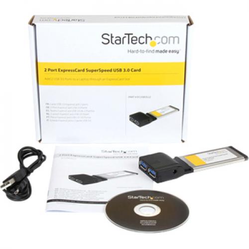 StarTech.com 2 Port ExpressCard SuperSpeed USB 3.0 Card Adapter With UASP Support   5Gbps Alternate-Image2/500