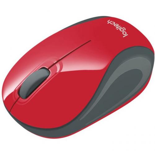 Logitech Wireless Mini Mouse M187 Ultra Portable, 2.4 GHz With USB Receiver, 1000 DPI Optical Tracking, 3 Buttons, PC / Mac / Laptop   Red Alternate-Image2/500