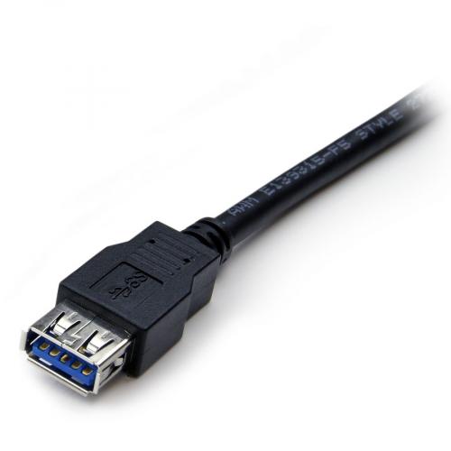 StarTech.com 6 Ft Black SuperSpeed USB 3.0 (5Gbps) Extension Cable A To A   M/F Alternate-Image2/500