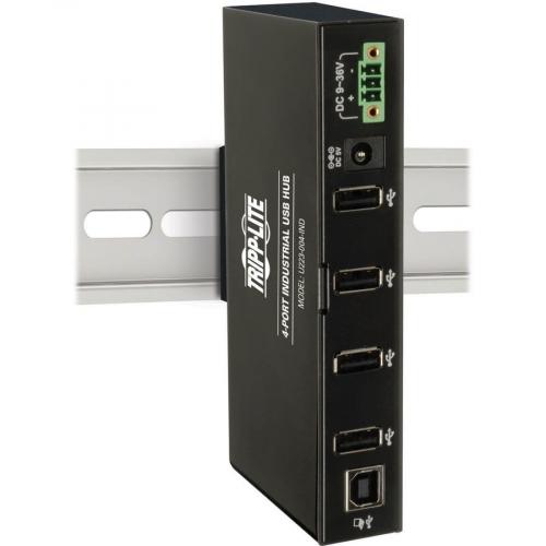 Tripp Lite By Eaton 4 Port Industrial Grade USB 2.0 Hub   15 KV ESD Immunity, Metal Housing, Mountable Alternate-Image2/500
