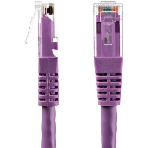 StarTech.com 15ft CAT6 Ethernet Cable   Purple Molded Gigabit   100W PoE UTP 650MHz   Category 6 Patch Cord UL Certified Wiring/TIA Alternate-Image2/500