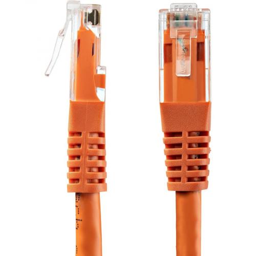 StarTech.com 25ft CAT6 Ethernet Cable   Orange Molded Gigabit   100W PoE UTP 650MHz   Category 6 Patch Cord UL Certified Wiring/TIA Alternate-Image2/500