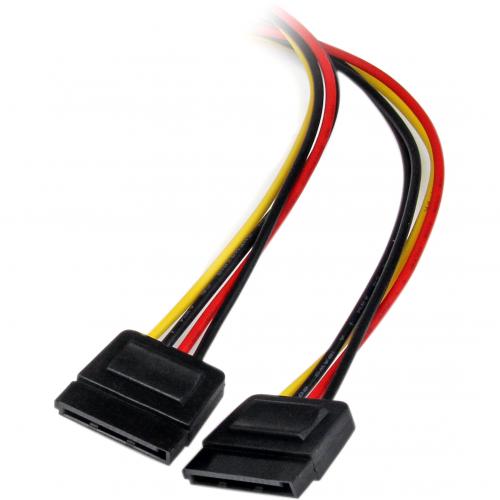 StarTech.com 12in LP4 To 2x SATA Power Y Cable Adapter Alternate-Image2/500