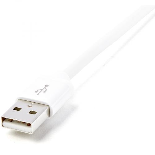 StarTech.com 2m (6ft) Long White Apple?&reg; 8 Pin Lightning Connector To USB Cable For IPhone / IPod / IPad Alternate-Image2/500