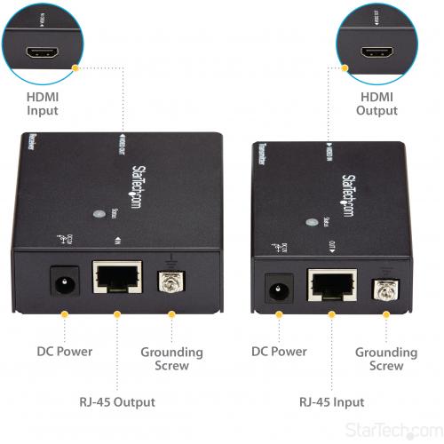 StarTech.com HDMI Over CAT5e HDBaseT Extender   Power Over Cable   Ultra HD 4K Alternate-Image2/500