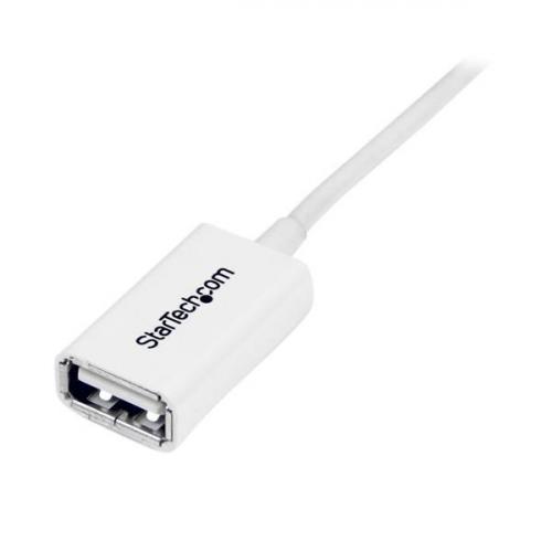 StarTech.com 1m White USB 2.0 Extension Cable A To A   M/F Alternate-Image2/500
