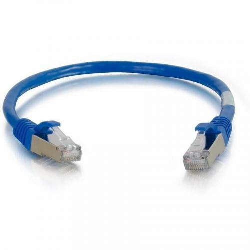 C2G 10ft Cat6a Snagless Shielded (STP) Ethernet Cable   Cat6a Network Patch Cable   Blue Alternate-Image2/500