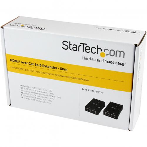 StarTech.com HDMI Over CAT5e/CAT6 Extender With Power Over Cable   165 Ft (50m) Alternate-Image2/500