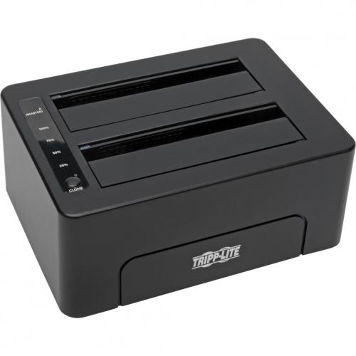 Tripp Lite USB 3.0 SuperSpeed To Dual SATA External Hard Drive Docking Station W/ Cloning 2.5in And 3.5in HDD Alternate-Image2/500