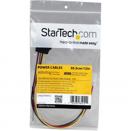 StarTech.com 12in SATA To LP4 Power Cable Adapter   F/M Alternate-Image2/500