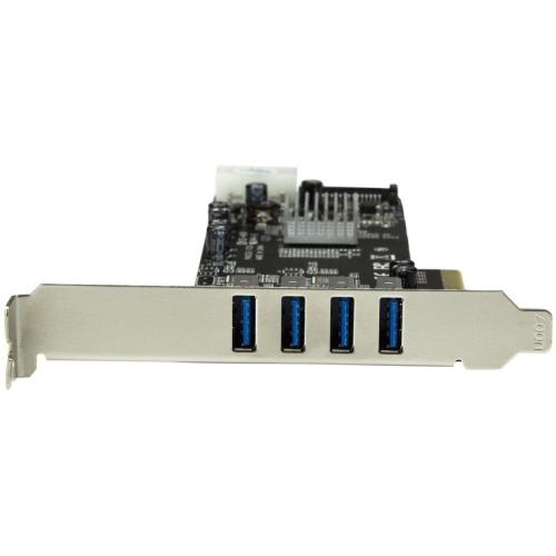 StarTech.com 4 Port PCI Express (PCIe) SuperSpeed USB 3.0 Card Adapter W/ 2 Dedicated 5Gbps Channels   UASP   SATA / LP4 Power Alternate-Image2/500
