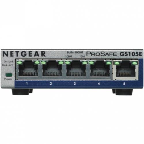 Netgear ProSafe Plus Switch, 5 Port Gigabit Ethernet Alternate-Image2/500
