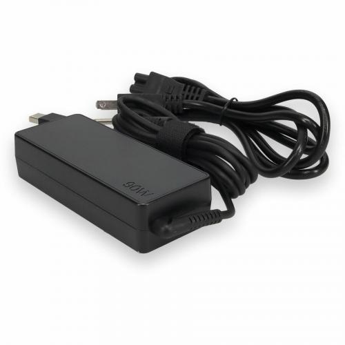 Lenovo 0B46994 Compatible 90W 20V At 4.5A Black Slim Tip Laptop Power Adapter And Cable Alternate-Image2/500