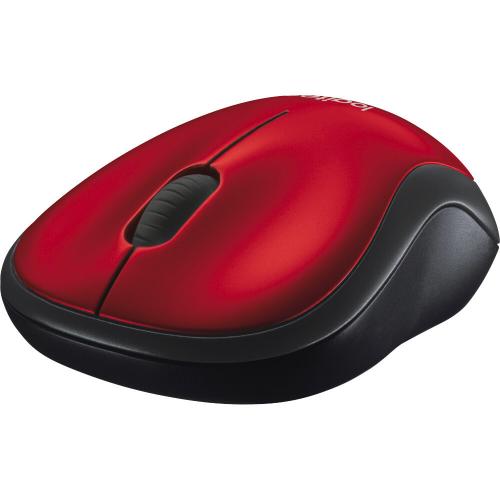 Logitech M185 Wireless Mouse, 2.4GHz With USB Mini Receiver, 12 Month Battery Life, 1000 DPI Optical Tracking, Ambidextrous, Compatible With PC, Mac, Laptop (Red) Alternate-Image2/500