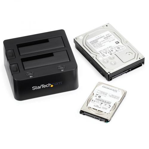 StarTech.com Dual Bay USB 3.0 To SATA And IDE Hard Drive Docking Station, 2.5/3.5" SATA III And IDE (40 Pin), SSD/HDD Dock, Top Loading Alternate-Image2/500