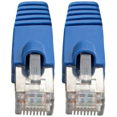 Eaton Tripp Lite Series Cat6a 10G Snagless Shielded STP Ethernet Cable (RJ45 M/M), PoE, Blue, 1 Ft. (0.31 M) Alternate-Image2/500