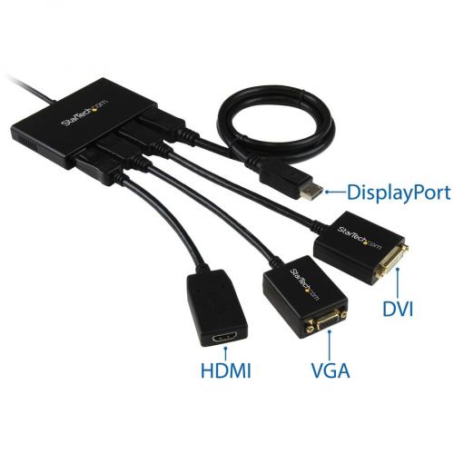 StarTech.com 4 Port DisplayPort 1.2 Splitter, DisplayPort To 4x DP Multi Monitor Adapter, Quad 1080p 60Hz Computer MST Hub, Windows Only Alternate-Image2/500