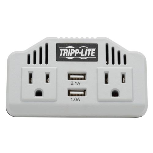 Tripp Lite By Eaton 400W PowerVerter Ultra Compact Car Inverter With 2 AC/2USB   3.1A/Battery Cables/Cigarette Lighter Adapter (CLA) Alternate-Image2/500