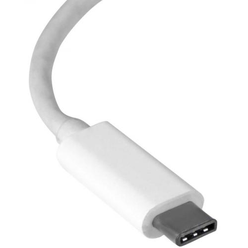 StarTech.com USB C To Gigabit Ethernet Adapter   White   Thunderbolt 3 Port Compatible   USB Type C Network Adapter Alternate-Image2/500