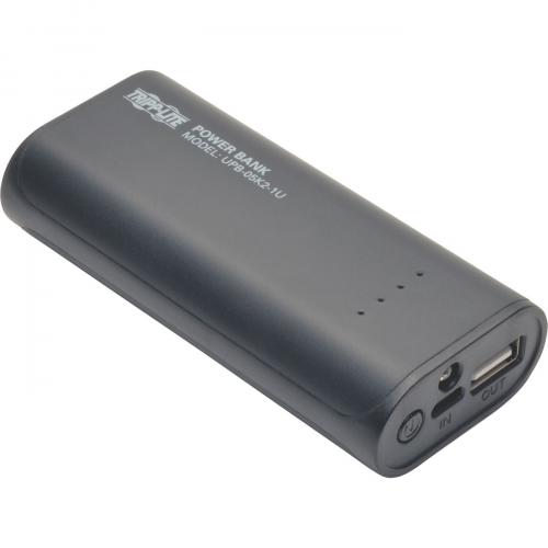 Tripp Lite By Eaton Portable Charger   USB A, 5200mAh Power Bank, Lithium Ion, LED Flashlight, Black Alternate-Image2/500