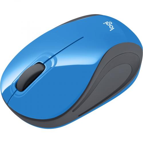 Logitech Wireless Mini Mouse M187 Ultra Portable, 2.4 GHz With USB Receiver, 1000 DPI Optical Tracking, 3 Buttons, PC / Mac / Laptop   Blue Alternate-Image2/500