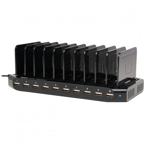 Tripp Lite By Eaton 10 Port USB Charging Station With Adjustable Storage, 12V 8A (96W) USB Charger Output Alternate-Image2/500