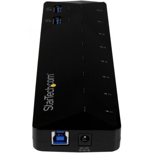 StarTech.com 10 Port USB 3.0 Hub With Charge And Sync Ports   2 X 1.5A Ports   Desktop USB Hub And Fast Charging Station Alternate-Image2/500