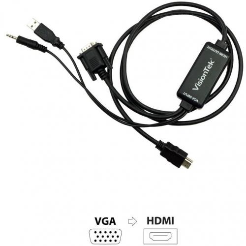 VisionTek VGA To HDMI 1.5M Active Cable (M/M) Alternate-Image2/500