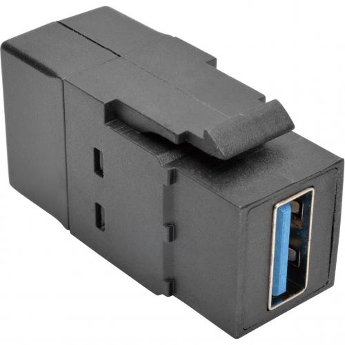 Tripp Lite By Eaton USB 3.0 All In One Keystone/Panel Mount Coupler (F/F), Black Alternate-Image2/500
