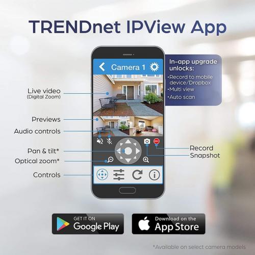TRENDnet Indoor/Outdoor 3MP Motorized PTZ Dome Network Camera, 4x Optical Zoom, 16x Digital Zoom, Autofocus, IP66 Housing, Free IOS And Android Mobile Apps, ONVIF Profile S, TV IP420P Alternate-Image2/500