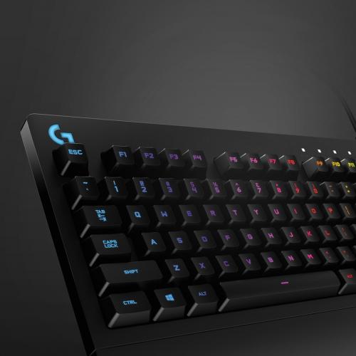 Logitech G213 Prodigy Gaming Keyboard   Wired RGB Backlit Keyboard With Mech Dome Keys, Palm Rest, Adjustable Feet, Media Controls, USB, Compatible With Windows Alternate-Image2/500