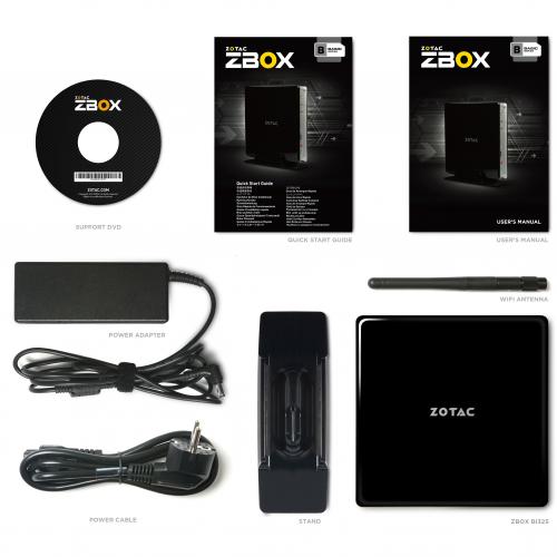ZOTAC ZBOX BI325 U W2B Intel Celeron N3160 1.6GHz/ 4GB DDR3L/ 32GB SSD/ No ODD/ Windows 10 Home Mini PC Alternate-Image2/500