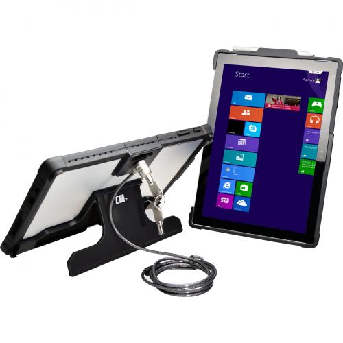 CTA Digital Security Case With Kickstand And Anti Theft Cable For Surface Pro 7, Surface Pro 6 And Surface Pro 2017 Alternate-Image2/500