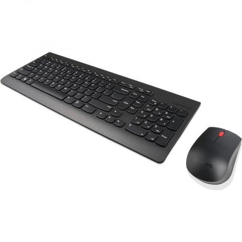Lenovo Essential Wireless Keyboard And Mouse Combo   US English   USB Wireless RF   Full Size Ambidextrous Mouse   Optical Sensor With 1200 DPI   Scroll Wheel Alternate-Image2/500